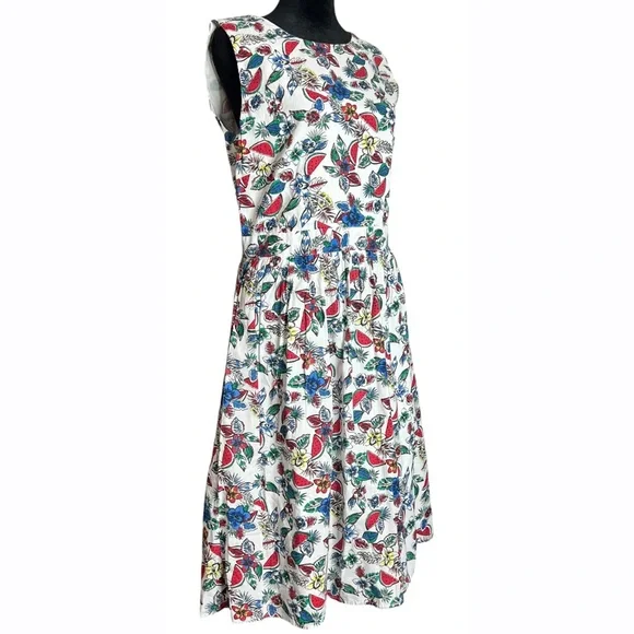 Long Tall Sally‎ Womens 8 Multi Color Sleeveless Midi Dress - Picture 4 of 12
